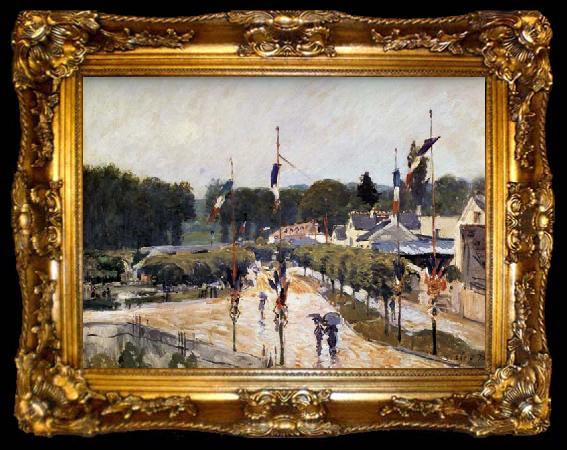 framed  Alfred Sisley Fete Day at Marly-le-Roi, ta009-2